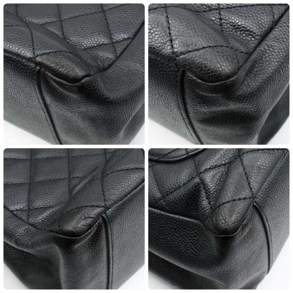 Authentic CHANEL GST Caviar Grand Shopping Tote Quilted Chain Shoulder Bag Purse - Picture 15 of 16